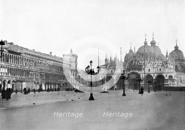 Plaza San Marco, Venice, Italy, 1908-1909.Artist: Homer L Knight