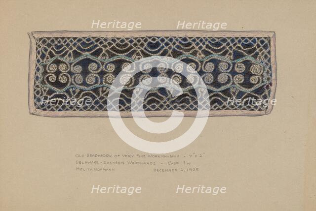 Beadwork, 1935. Creator: Melita Hofmann.