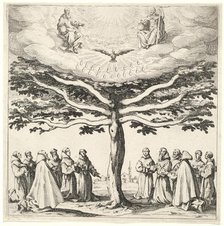 The Holy Trinity in the Tree of Life, Adored by Franciscans, in or after 1621. Creator: Jacques Callot.