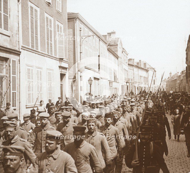 Prisoners, Chalons, northern France, c1914-c1918.  Artist: Unknown.