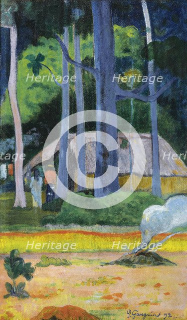 Hut under Trees (Cabane sous les arbres), 1892. Artist: Gauguin, Paul Eugéne Henri (1848-1903)