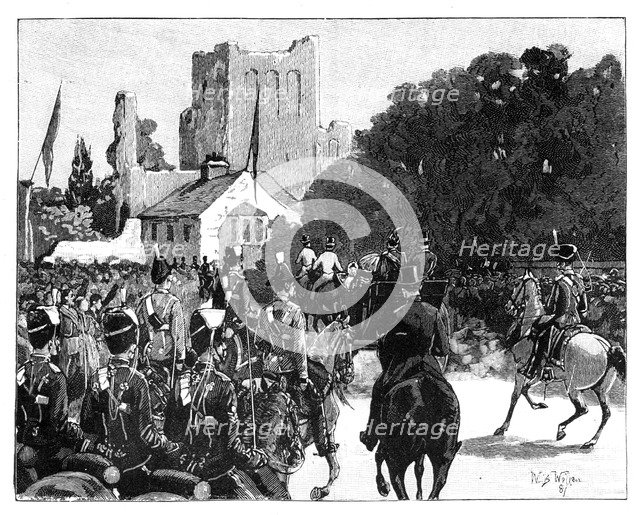 Arrival of Queen Victoria at Kelso, Scotland, 1887.Artist: William Barnes Wollen