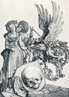 'Coat of Arms with a Skull', 1503 (1906). Artist: Albrecht Durer.