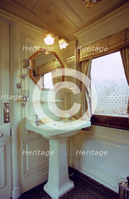 Sink, Royal Coach, National Railway Museum, York, North Yorkshire. Artist: Tony Evans