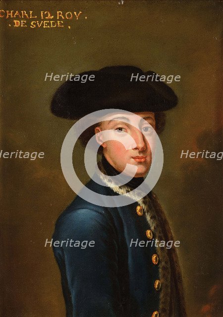 Portrait of the King Charles XII of Sweden (1682-1718).