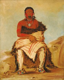 Lá-shah-le-stáw-hix, Man Chief, a Republican Pawnee, 1832. Creator: George Catlin.