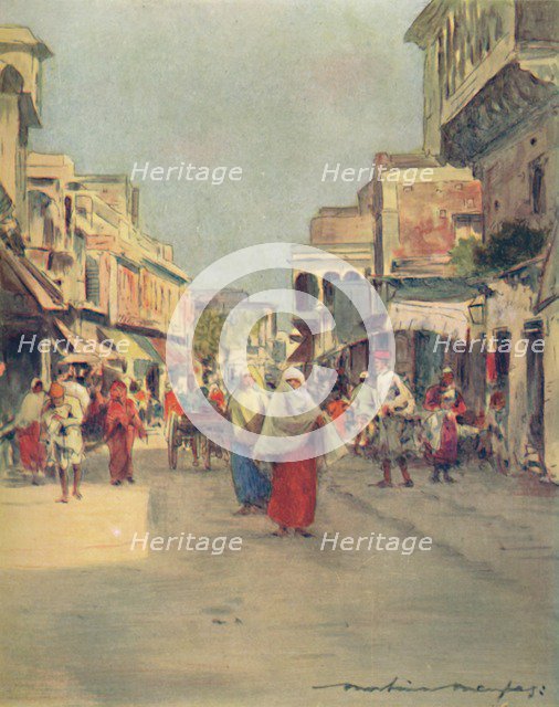'A Side Street in Agra', 1905. Artist: Mortimer Luddington Menpes.