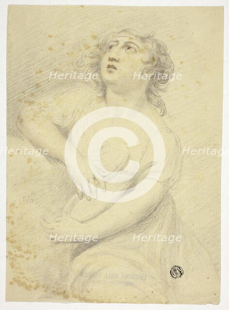 Woman with Lyre, c. 1816. Creator: Samuel de Wilde.