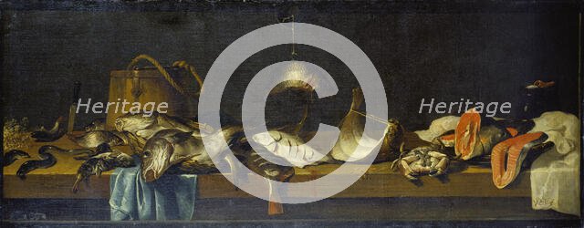 Still life with Fish on a Vending Counter, c1635-1640. Creator: Jacob Foppens van Es.