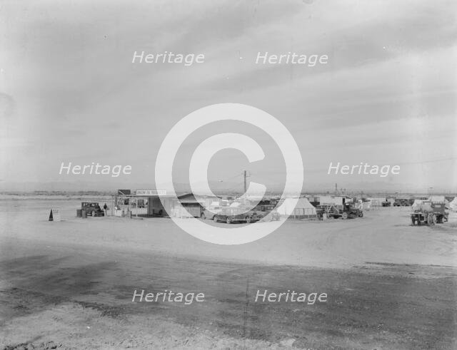 Auto camp north of Calipatria, California, 1937. Creator: Dorothea Lange.