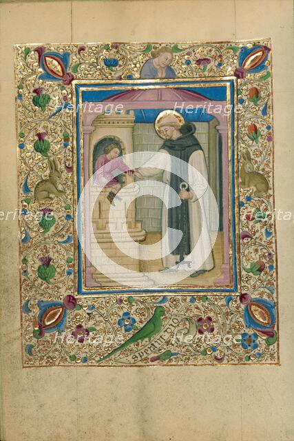 Saint Leonard Liberating a Child from Prison; Book of Hours, about 1460. Creator: Unknown.