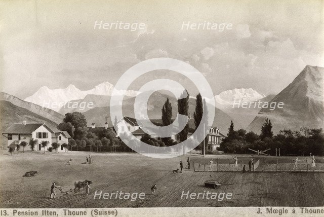 Pension Liten, Thun, Switzerland, 1885.  Artist: J Moegle