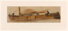 Barge with skipper, 1832-1880.  Creator: Jan Weissenbruch.