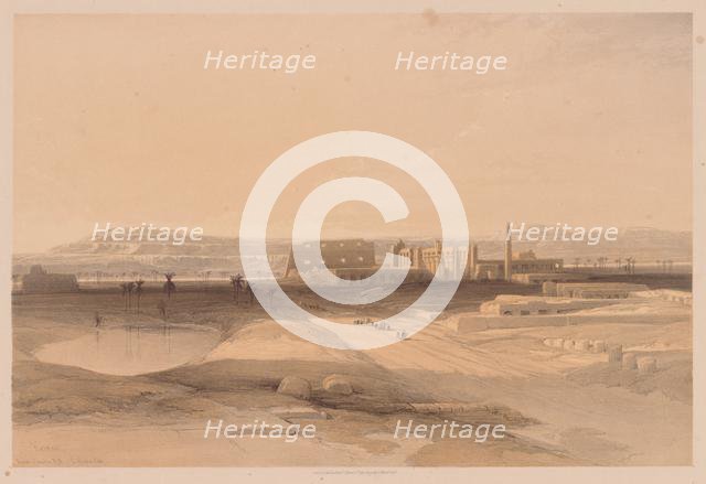 Egypt and Nubia: Volume II - No. 32, Karnak, 1838. Creator: Louis Haghe (British, 1806-1885).