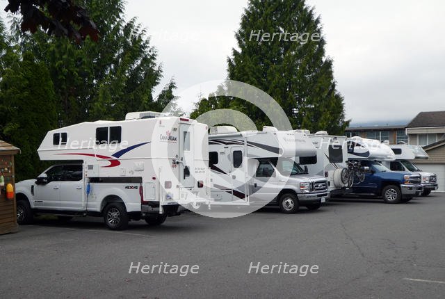 Camper trucks, Vancouver Island, British Columbia 2018. Creator: Unknown.