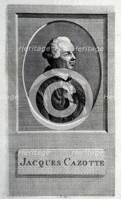 Portrait of the author Jacques Cazotte (1720-1792), 18th century. Creator: French master.