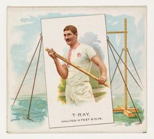 T. Ray, Pole Vault, from World's Champions, Second Series (N43) for Allen & Ginter Cigaret..., 1888. Creator: Allen & Ginter.