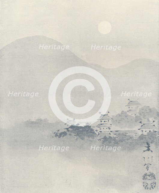 'Evening Mist in the Valley', c1801. Artist: Mori Sosen.