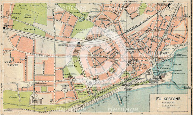 'Folkestone', c20th Century. Artist: John Bartholomew.
