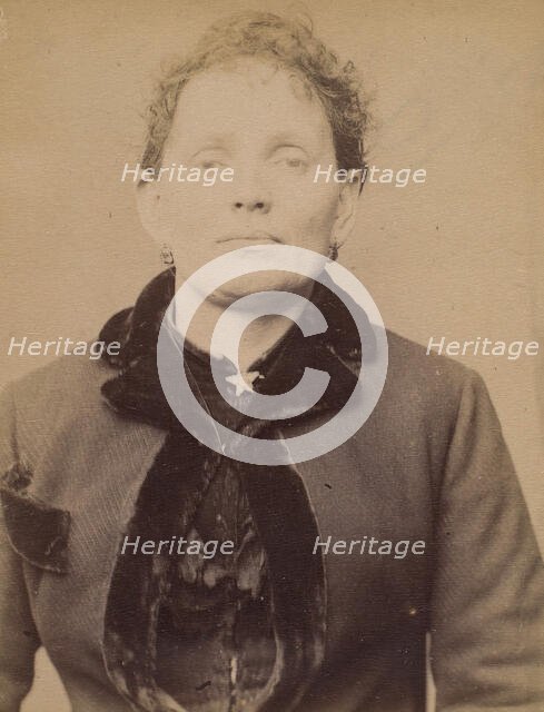 Forti. Ernesta. 45 (ou 46) ans, née à Lodi (Italie). Laitière. Anarchiste. 27/2/94., 1894. Creator: Alphonse Bertillon.