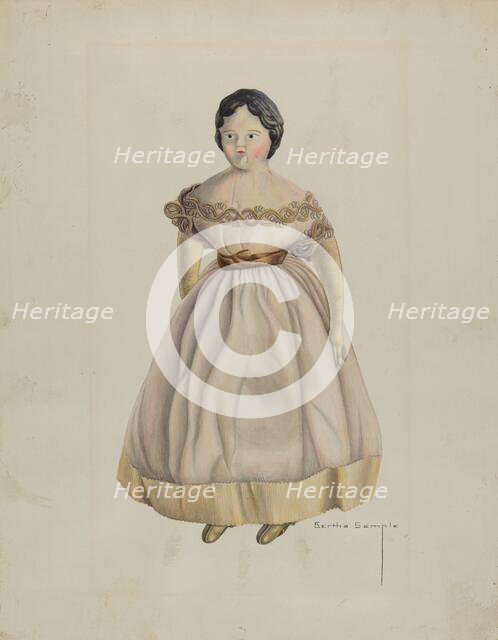 Mechanical Walking Doll, c. 1938. Creator: Bertha Semple.