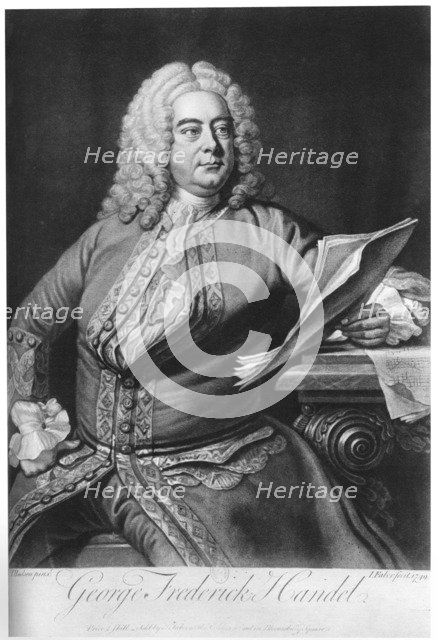 George Frideric Handel, German-born British Baroque composer, 1749. Artist: John Faber the Younger