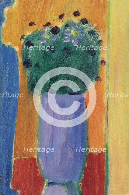 Large still life: flowers in a purple vase, c1935. Creator: Javlensky, Alexei, von (1864-1941).