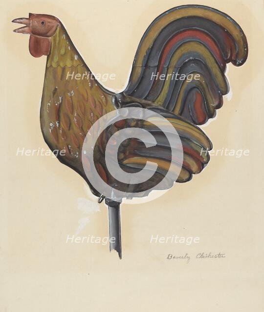 Weathercock, c. 1936. Creator: Beverly Chichester.
