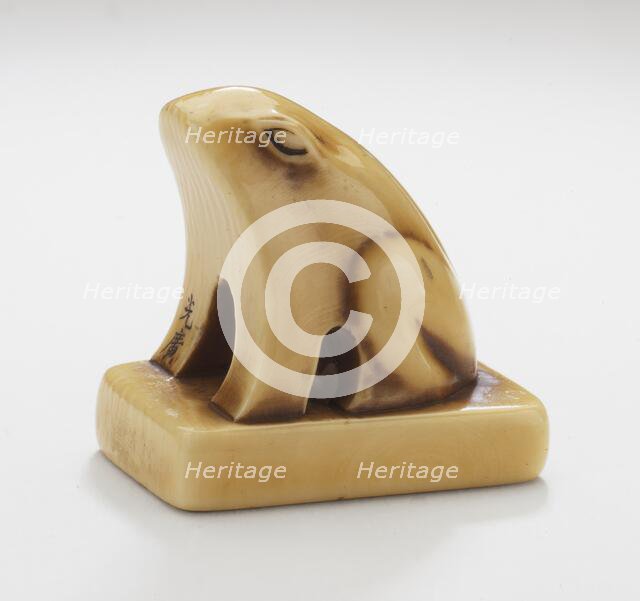 Frog-Shaped Seal, Mid-19th century. Creator: Ohara Mitsuhiro.