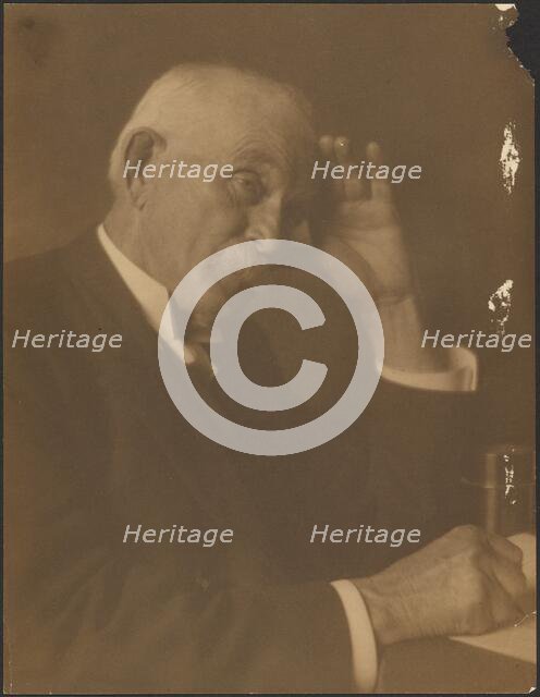 Portrait of a Man Seated at Desk, 1907-1943. Creator: Louis Fleckenstein.