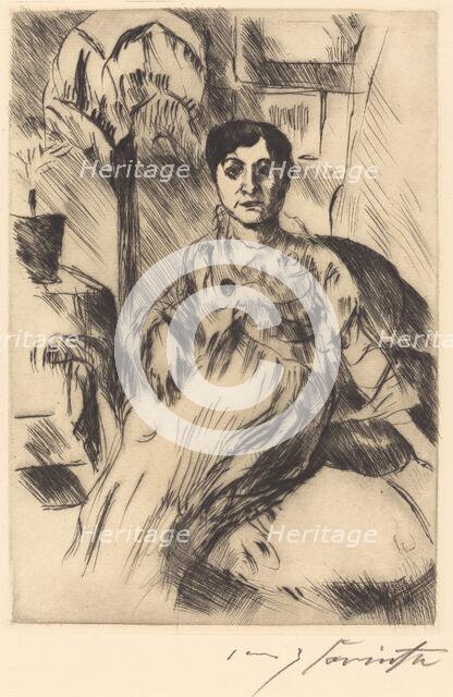 Interieur mit Frau (Interior with Woman), 1917. Creator: Lovis Corinth.