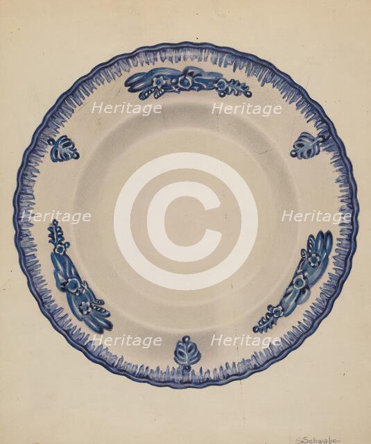 Plate, c. 1936. Creator: Erwin Schwabe.