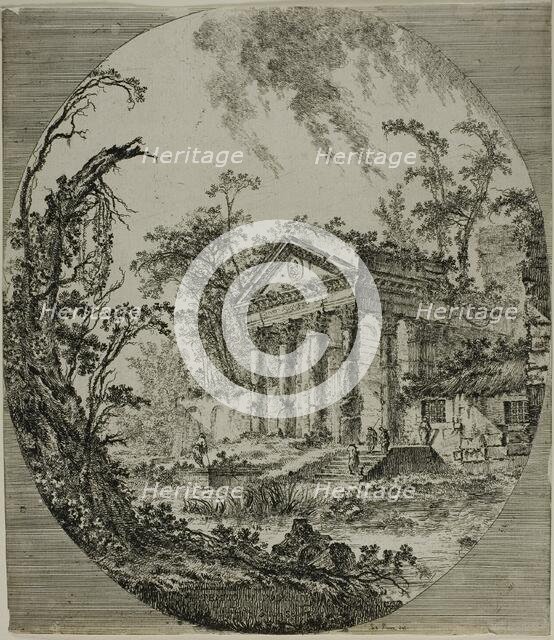 Temple of Augustus, n.d. Creator: Jean Baptiste Le Prince.