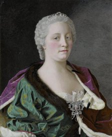 Maria Theresa, Archduchess of Austria, Queen of Hungary and Bohemia, and Holy Roman Empress, 1747. Creator: Jean-Etienne Liotard.