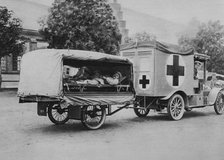 A German ambulance, Eastern Front, World War I, 1915. Artist: Unknown