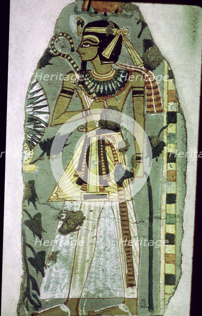 Egyptian wall-painting of Amenhotep I, 16th century BC. Artist: Unknown