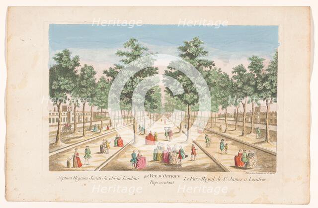 Avenues in Saint James's Park in London, 1745-1775. Creator: Anon.