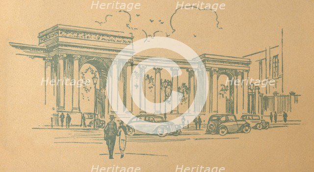 'Hyde Park Corner, London', c1936. Artist: Unknown.