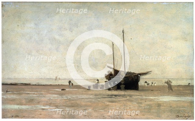 'The Seashore', end of the 1860s early 1870s.  Artist: Charles François Daubigny