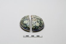 Two fragments of a lid, Saljuq period, early 13th century. Creator: Unknown.