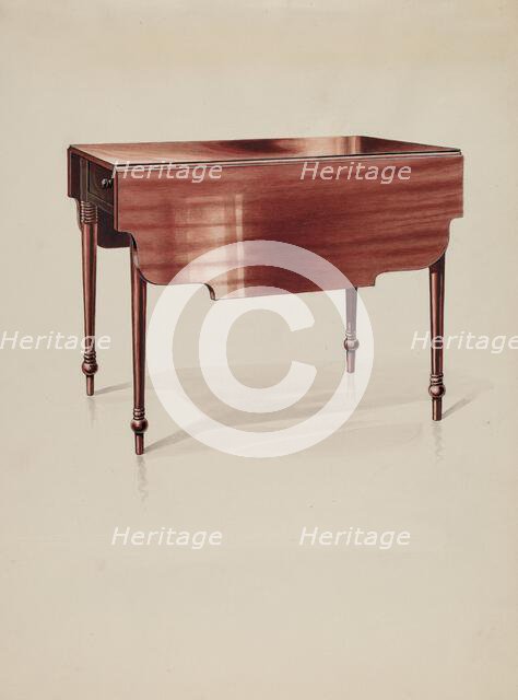 Table, c. 1936. Creator: Lawrence Porth.