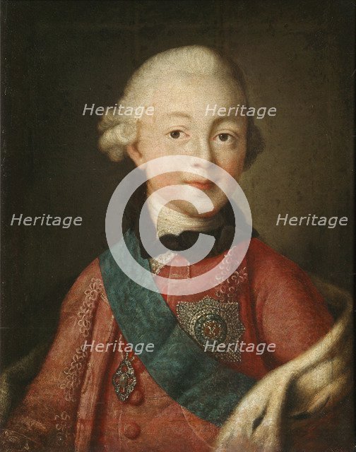 Portrait of Grand Duke Pavel Petrovich (1754-1801), 1765. Artist: Antropov, Alexei Petrovich (1716-1795)