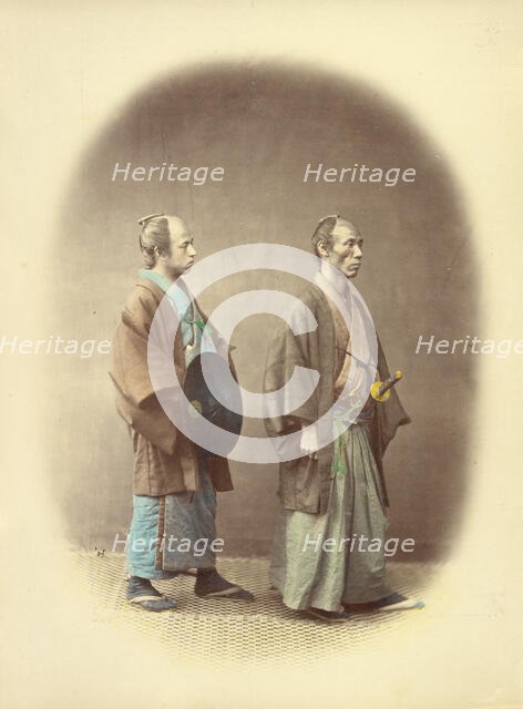 Samourai or Two Sworded Class, 1866-1867. Creator: Felice Beato.