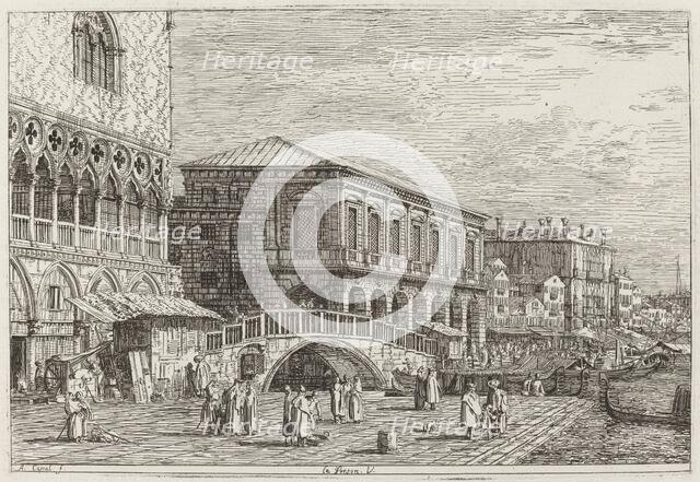 Le Preson. V. [lower left], c. 1735/1746. Creator: Canaletto.