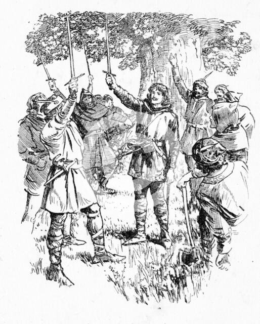 'He Shall Be King of Sherwood', 1932.  Creator: Howard Davie.