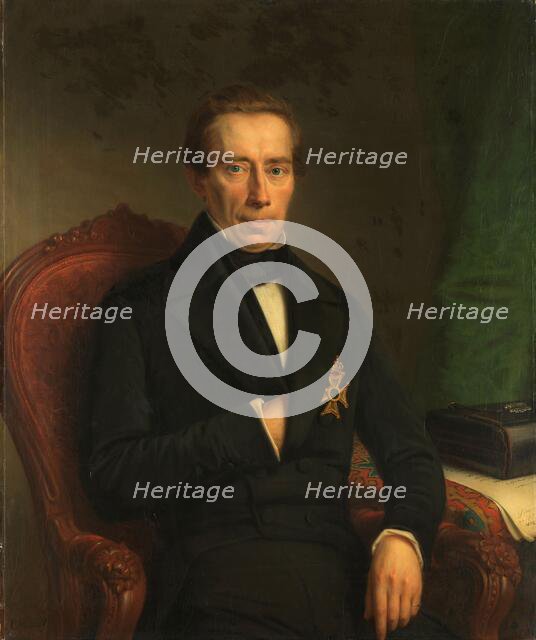 Portrait of Johan Rudolf Thorbecke, Minister of State and Minister of the Interior, 1852. Creator: Jan Hendrik Neuman.