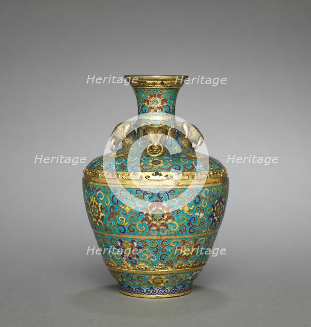 Vase with Three Rams Heads, 1736-1795. Creator: Unknown.