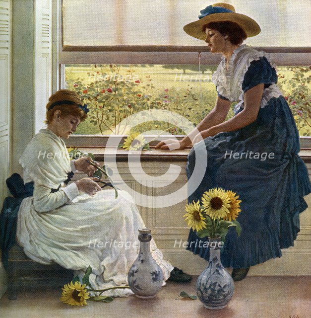 'Sun and Moon Flowers', 1890, (1912).Artist: George Dunlop Leslie