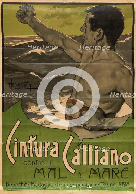 Cintura Calliano - Contro il Mal di Mare, 1898. Creator: Hohenstein, Adolfo (1854-1928).