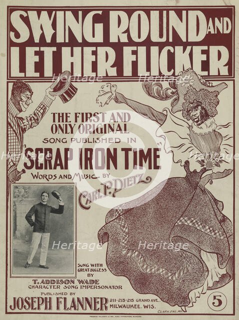 'Swing 'round and let her flicker', 1899. Creator: Unknown.
